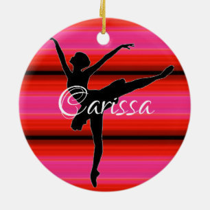HAMbyWG - Ballet Dancer mit Rot und Rosa Keramikornament