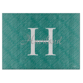 HAMbyWG Benutzerdefinierte zweifarbige Monogramm Schneidebrett