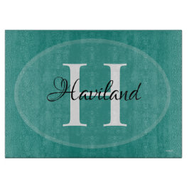 HAMbyWG Benutzerdefinierte zweifarbige Monogramm Schneidebrett