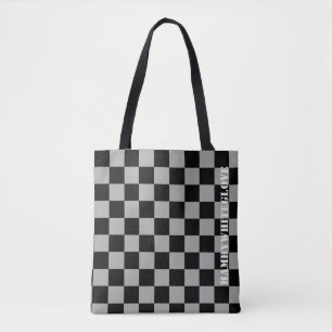 HAMbyWG - Benutzerdefiniertes Schwarz-Schachbrett Tasche