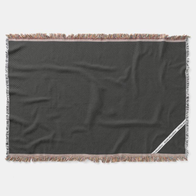 HAMbyWG - Blanket - Schwarzer Streifen Decke (Vorderseite)