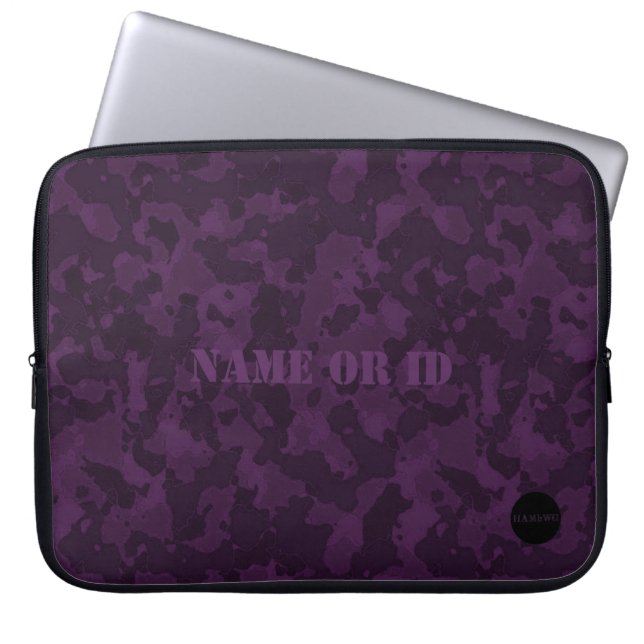 HAMbyWG - Camouflage in Amethyst Lila Laptopschutzhülle (Vorderseite)