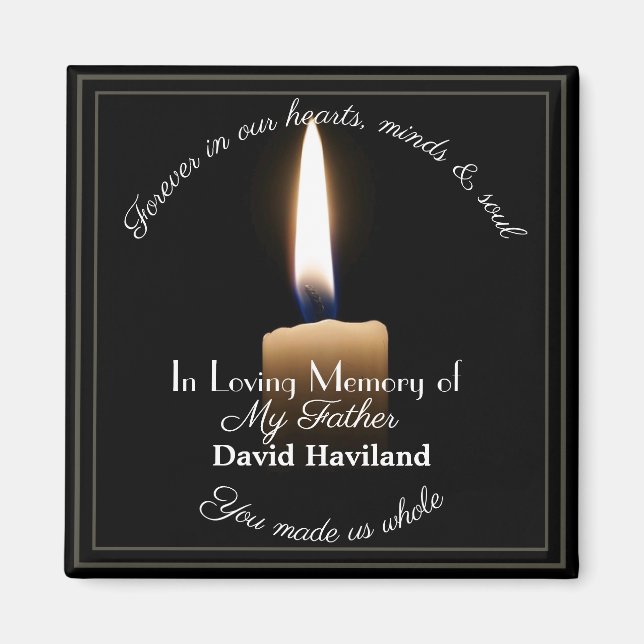 HAMbyWG - Candle Magnet mit Text (Vorne)
