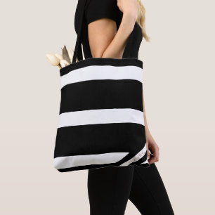 HAMbyWG - Canvas-Schultertasche - Schwarz-Weiß-Log Tasche