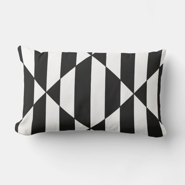 HAMbyWG Coussin extérieur Lumbar noir/Wh Di Stripe (Recto)