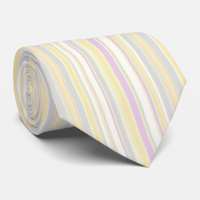 HAMbyWG - Cravate - Jaune pâle/Gris/Lilac/Blanc (Roulé)
