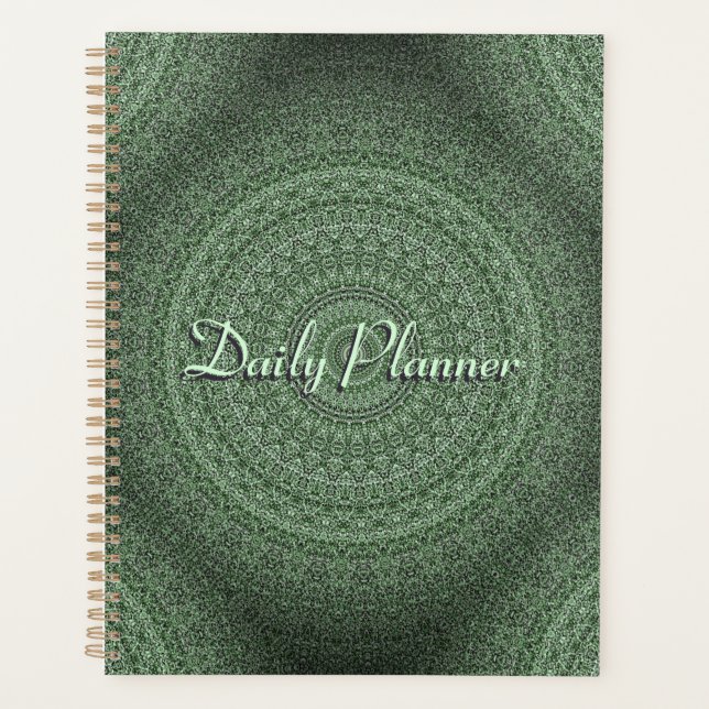 HAMbyWG - Daily Plananner - Green Mandala Planer (Vorderseite)