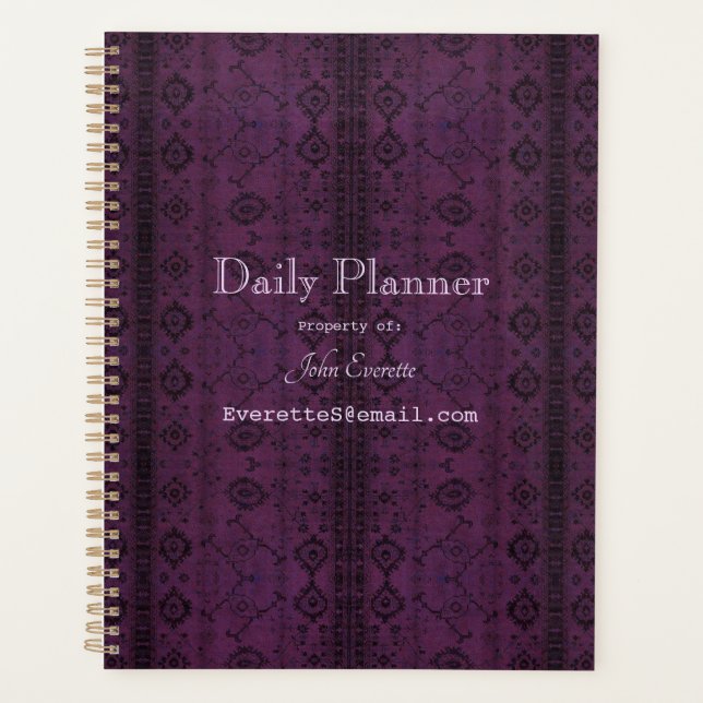 HAMbyWG - Daily Planner - Plum India Ink Planer (Vorderseite)