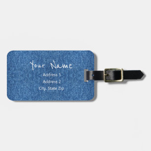 HAMbyWG Denim Image Luggage ID or Bag Tag Gepäckanhänger
