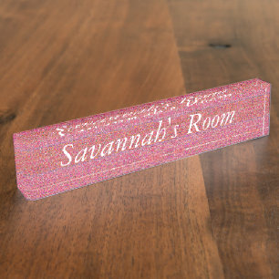 HAMbyWG - Desk Namplate - Little Girl Pink Namensplakette