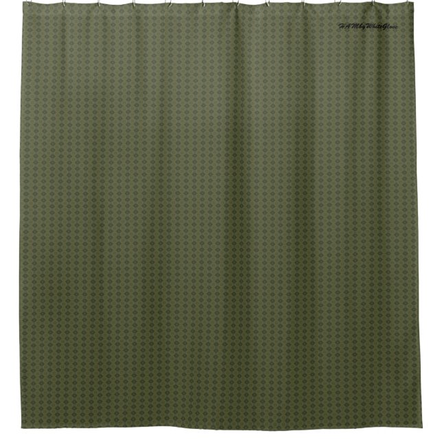 HAMbyWG - Duschvorhang - Olive Tiny Diamond (Vorderseite)