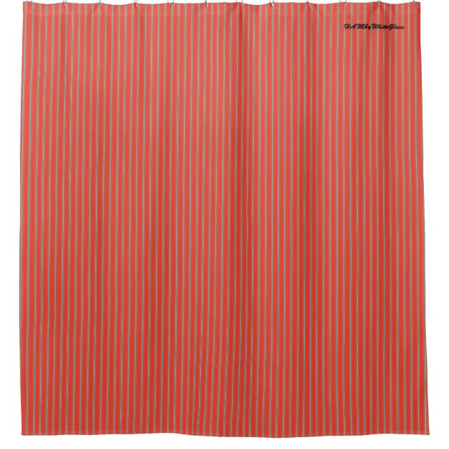 HAMbyWG - Duschvorhang - Orange-Streifen (Vorderseite)