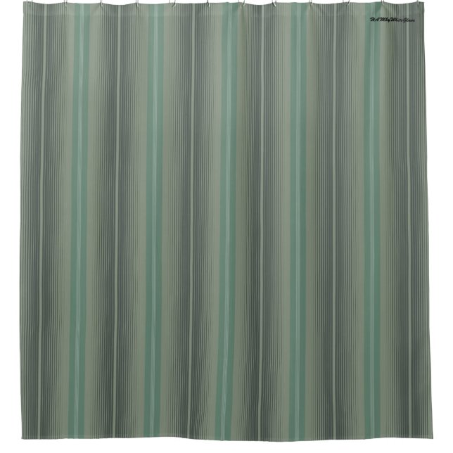 HAMbyWG - Duschvorhang - Sage & Black Strip (Vorderseite)