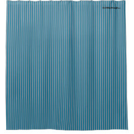 HAMbyWG - Duschvorhang - Streifen Aqua und Grau