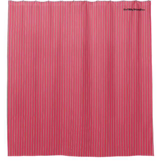 HAMbyWG - Duschvorhang - Streifen Melon Pink (Vorderseite)