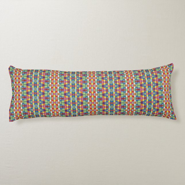 HAMbyWG - Farbiges Seilmuster Seitenschläferkissen (Rückseite)