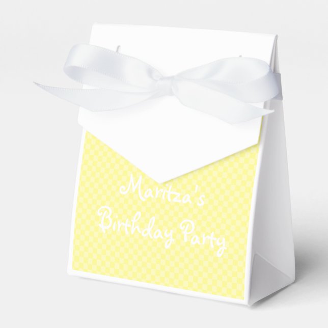HAMbyWG - Gefälligkeitsbox - Gelber Gingham - Ihre Geschenkschachtel (Vorderseite)