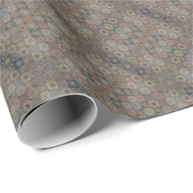 HAMbyWG - Geschenkwrap - Vintages Diamantmuster Geschenkpapier (Rolleneckpunkt)