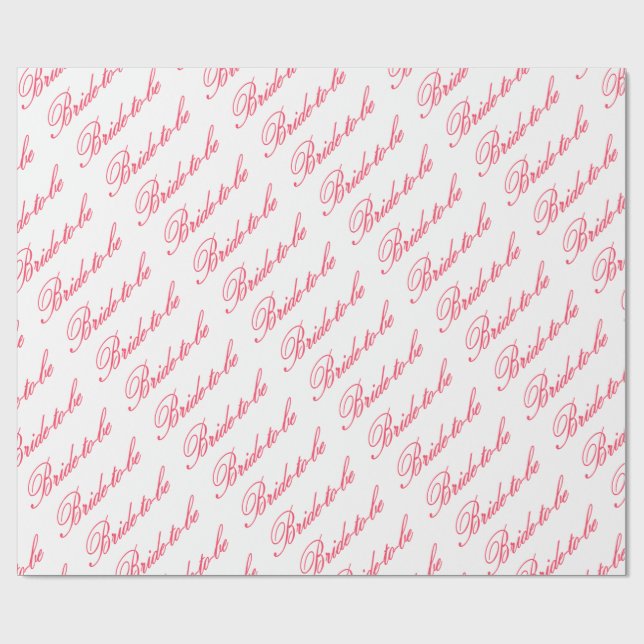 HAMbyWG - Gift Wrap - Bride-to-be Rose/White Geschenkpapier (Flach)