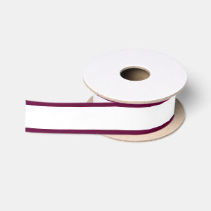 HAMbyWG - Gift Wrap - Burgund Rose/Weißband Satinband