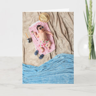 HAMbyWG - Grußkarte - Baby on Beach Karte