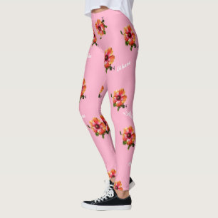 HAMbyWG Hawaiin Theme mit Hibisken-Blume Leggings