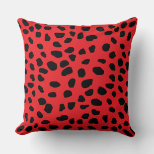 HAMbyWG Helle Red & Black Leopard Print Kissen