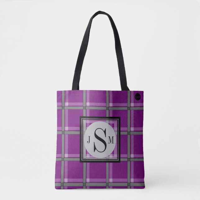 HAMbyWG - Individuelle Name & Monogram Tartan Tasche (Vorderseite)