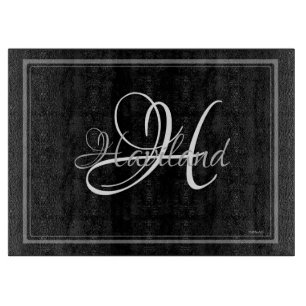 HAMbyWG Individuelles zweifarbiges Monogramm Schneidebrett