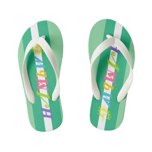 HAMbyWG - Kid's Flip Flops - grünes w Logo