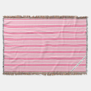 HAMbyWG - Knochenblanket - Rosa und weiße Streifen Decke