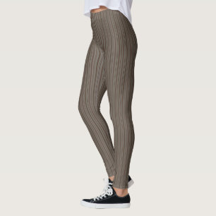 HAMbyWG - Kompression Leggings - Brown Fine Stripe
