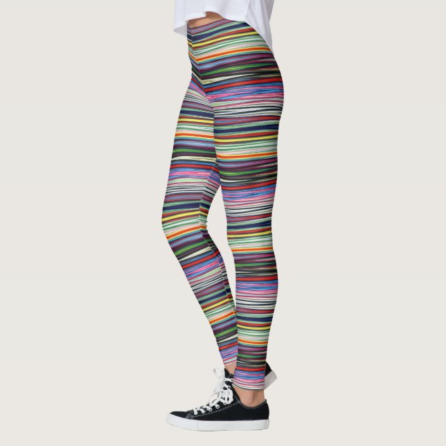 HAMbyWG - Leggings - Farbgestrahlte Streifen (Links)