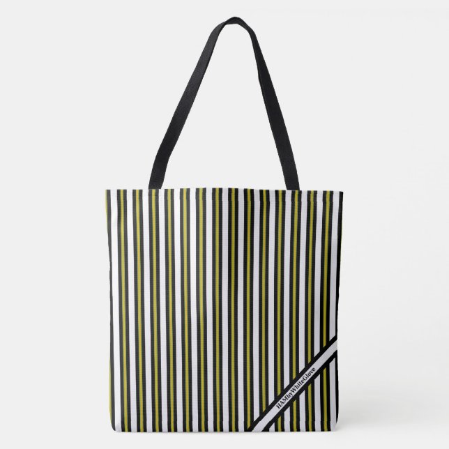 HAMbyWG - LG Tote Bag - Weißer Gelber schwarzer St Tasche (Vorderseite)