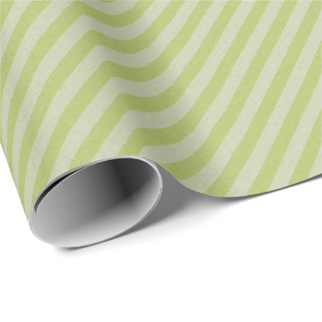 HAMbyWG Matte Wrapping Paper - Celery Stripe Geschenkpapier (Rolleneckpunkt)