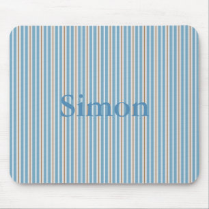 HAMbyWG - Maus-Pad - Blau mit Tan n White Stripe Mousepad