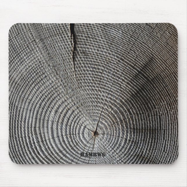 HAMbyWG - Maus-Pad - Holzbild - grau Mousepad (Vorne)