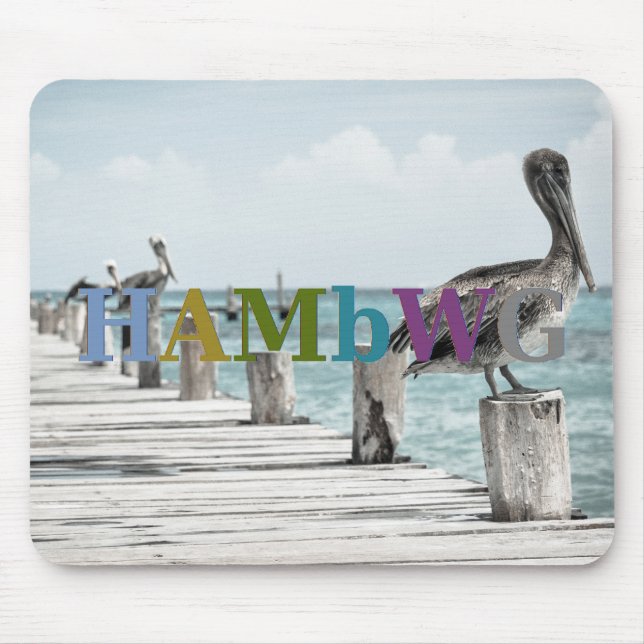 HAMbyWG - Maus-Pad - Pelikane auf Dock Mousepad (Vorne)