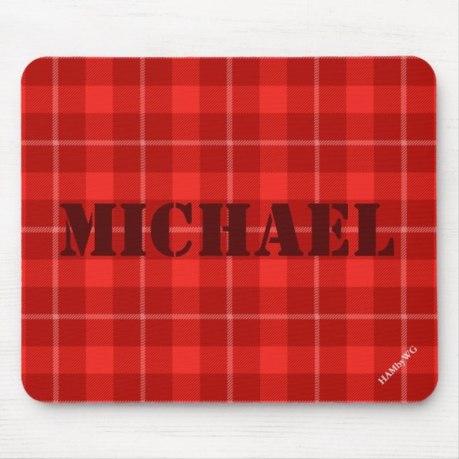 HAMbyWG - Maus-Pad - Rot Kariert Mousepad (Vorne)