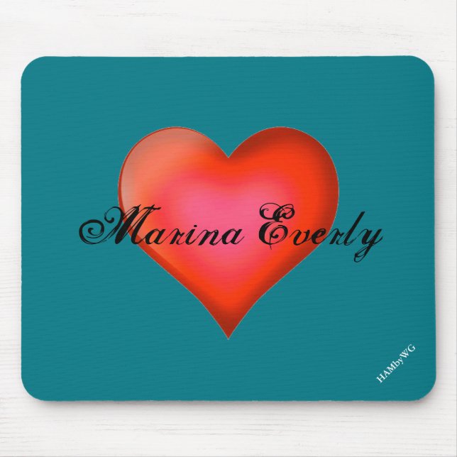 HAMbyWG - Maus-Pad - Rotes Herz Mousepad (Vorne)