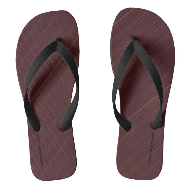 HAMbyWG - Mens Flip-Flops Burgundy Mix Flip Flops (Fußbett)