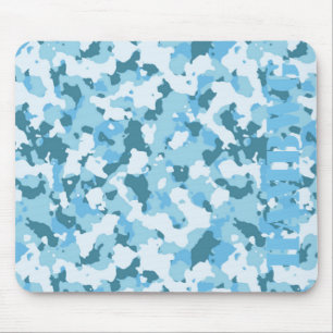 HAMbyWG - Mouse Pad - grau-blau Camouflage Mousepad