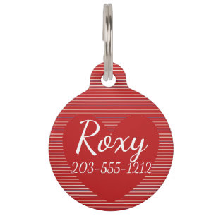 HAMbyWG - Name des Tieres - Rotes Herz Tiermarke