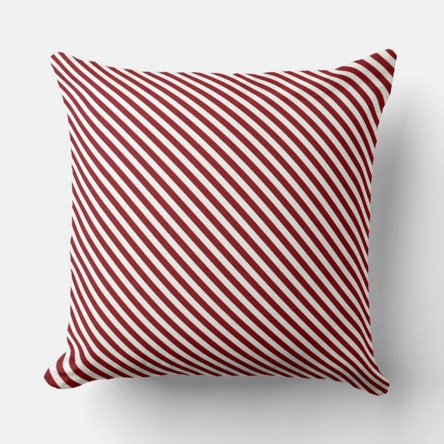HAMbyWG - Outdoor Kissen 20" - Roter weißer Streif (Vorderseite)