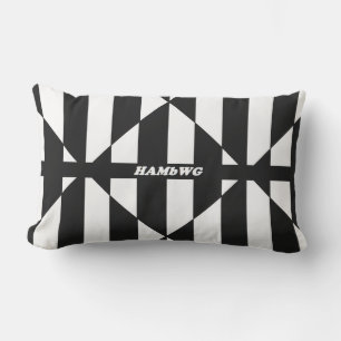 HAMbyWG Outdoor Lumbar Pillow Blk/Wh Di Stripe Lendenkissen