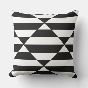 HAMbyWG - Outdoor Pillow 20"Schwarz/Weiß Di Streif Kissen Für Draußen