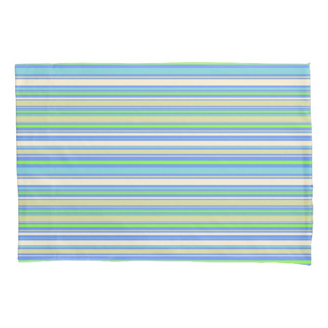 HAMbyWG - Paire de taies d'oreiller - Bleu Barre (devant-gauche)
