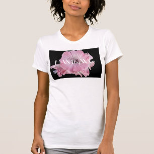 HAMbyWG Pale Pink Wispy Blume T-Shirt