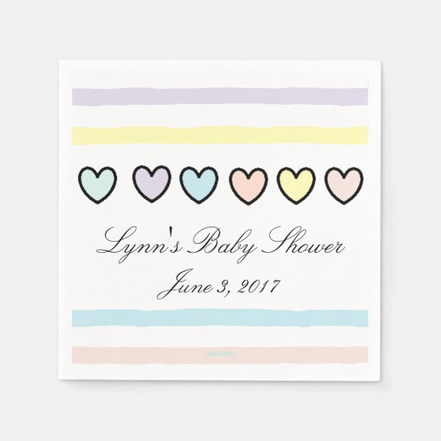 HAMbyWG - Paper Napkin - Pastellstreifen Serviette (Vorderseite)