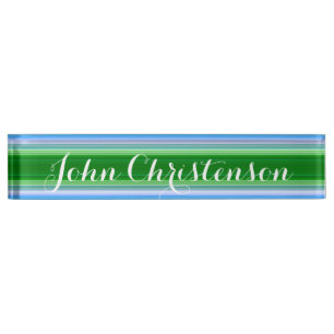 HAMbyWG - Plaque de nom du bureau - Dégradé bleu e